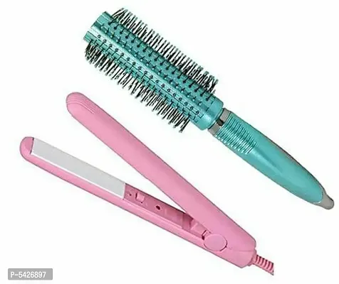 Mini hair straightener portable professional range With Hair Styling Roller Comb-thumb0