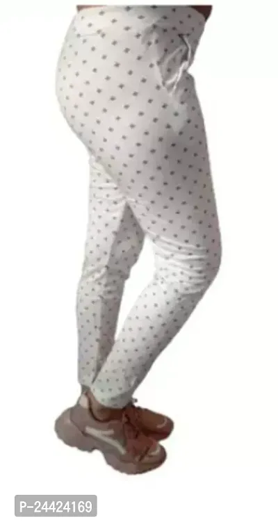 Stylish White Lycra  Jeggings For Women-thumb0