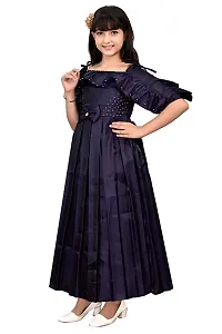 Stylish Satin Silk Blend Gown For Girls-thumb1