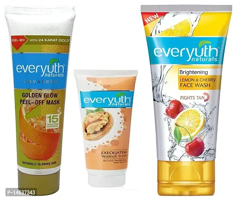 everyuth Peel off Mask +Scrub +Face wash Combo Pack 3