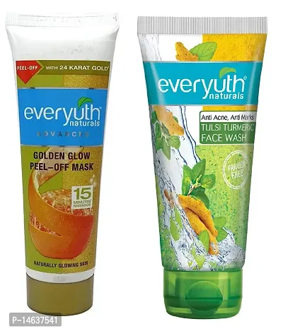 Everyuth Tulsi Face Wash 1a +Peel off Mask Pack off 3