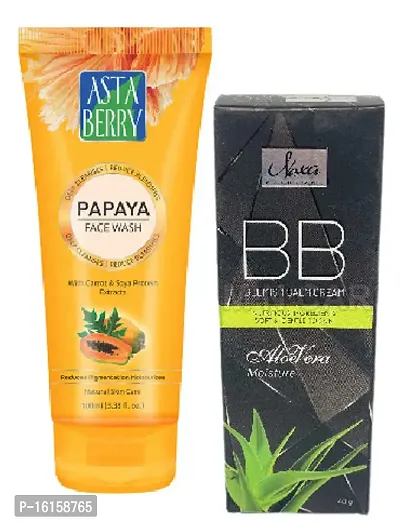 Papaya face Wash 1 +Nexa Aloevera BB Cream (pack Of 2)