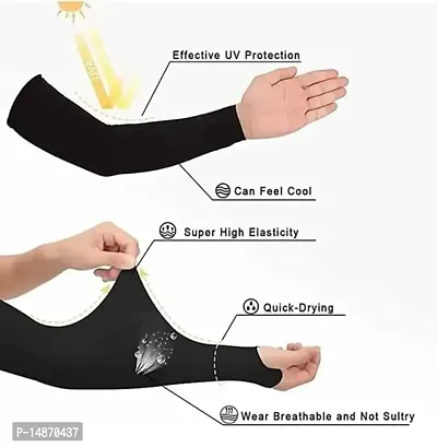 Biker / Sports Full Arm Fingerless Sleeves Gloves for UV, Dust