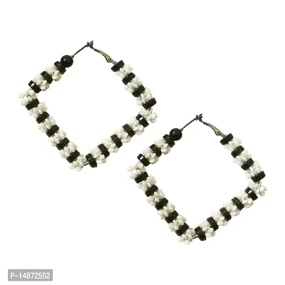 Forty Hands Women  Girls Stylish Earrings (White)-thumb0