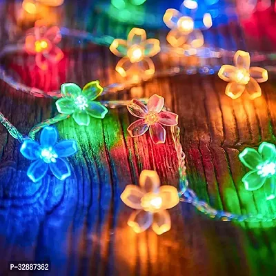 GLowcent 14 LEDs 3 m Multicolor Steady Flower Rice Lights Pack of 1-thumb0