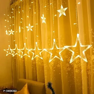 SPARKWORLD 8 LEDs 2.74 m Yellow Flickering Star Rice Lights (Pack of 1)-thumb4