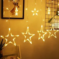 138 LEDs 3.05 m Yellow Flickering Star Rice Lights (Pack of 3)-thumb3