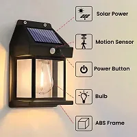 Votvy Tungsten Bulb led Solar Outdoor Garden Wall Light with Sensor Wireless Solar Light Set (Wall Mounted Pack of 1)-thumb1