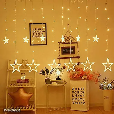 138 LEDs 2.49 m Yellow Steady, Flickering Star Rice Lights (Pack of 1)-thumb4