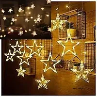 spark world 138 LEDs 3.51 m Yellow Color Changing, Flickering, Steady Star Rice Lights (Pack of 1)-thumb1