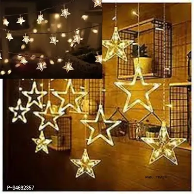 spark world 138 LEDs 3.51 m Yellow Color Changing, Flickering, Steady Star Rice Lights (Pack of 1)-thumb2