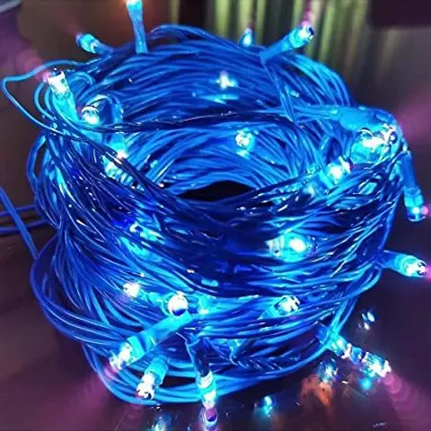 On Blow 5 Meter LED Rice String Lights Plug Sourced for Indoor and Outdoor Decorations (Blue, Pack of 1)