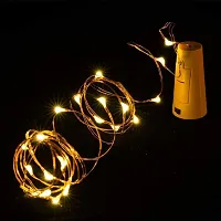 SPARKWORLD 20 LEDs 0.25 m Gold Steady Bottle Rice Lights (Pack of 1)-thumb1