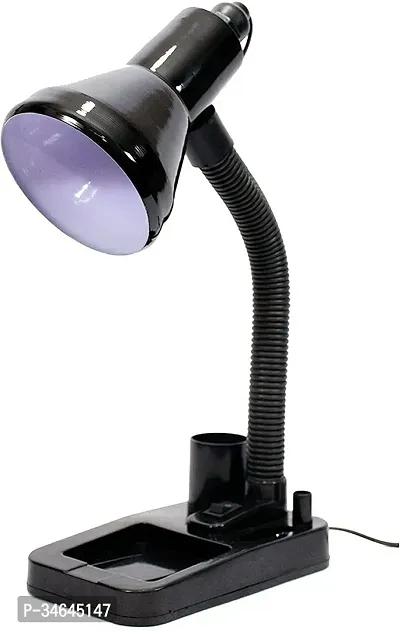 SPARK WORLD Flexible Electric Table Lamp with Attached Pen Stand - Black (Bulb not Included) Study Lamp (9 cm, Black)