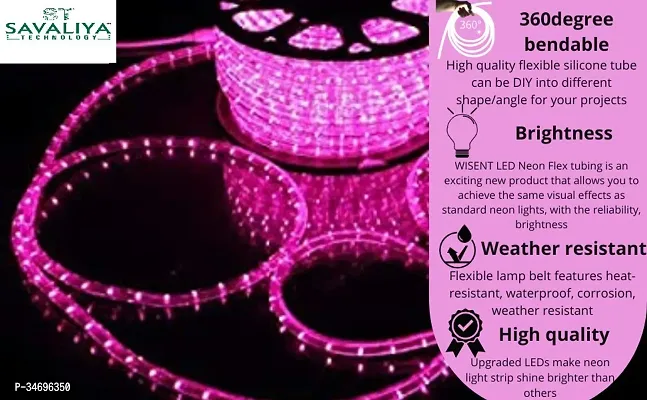 SPARKWORLD 72 LEDs 5 m Pink Steady Strip Rice Lights (Pack of 1)-thumb2