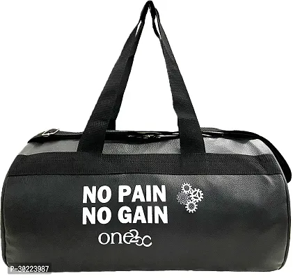 24 L Hand Duffel Bag - Leather Gym Bag Black for men - Black - Regular Capacity-thumb0