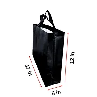 FABLOO Gift Bags Laminated Nonwoven Carry Bags, Tote Bags for Weddings, Shopping and Groceries, Reusable Shopping Bags, Nonwoven Carry Bags for Shopping, Gift Box, Grocery (BLACK, Pack of 10)-thumb1