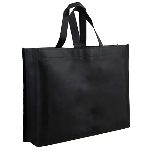 FABLOO Reusable Carry Bags for Gift, Non-Woven Bag for Shopping, Size 17x5x12 inches Black. (5)