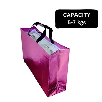 FABLOO Gift Bags Laminated Nonwoven Carry Bags, Tote Bags for Weddings, Shopping and Groceries, Reusable Shopping Bags, Nonwoven Carry Bags for Shopping, Gift Box, Grocery (Pink, Pack of 5)-thumb4