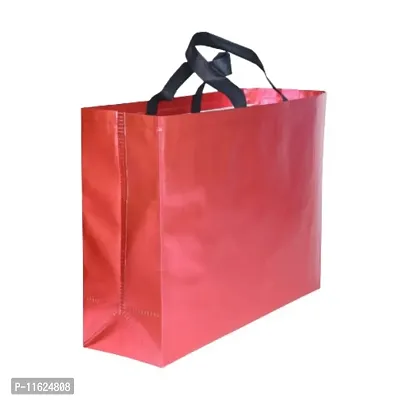Red Gift Bags Laminated Carry Bags, Tote Bags for Wedding, Birthday, Anniversary N-thumb0