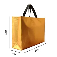 Gold Gift Bags Laminated Carry Bags, Tote Bags for Wedding, Birthday, Anniversary N-thumb1