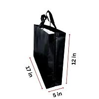 Black Gift Bags Laminated Carry Bags, Tote Bags for Wedding, Birthday, Anniversary N-thumb1