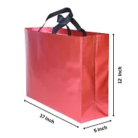 Red Gift Bags Laminated Carry Bags, Tote Bags for Wedding, Birthday, Anniversary N-thumb1