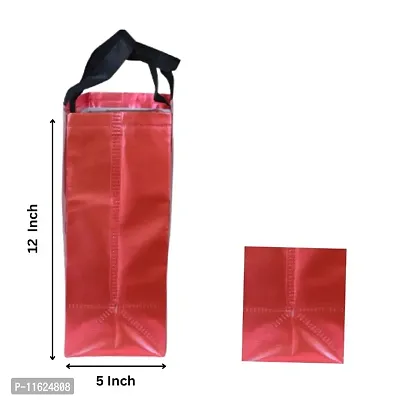 Red Gift Bags Laminated Carry Bags, Tote Bags for Wedding, Birthday, Anniversary N-thumb3