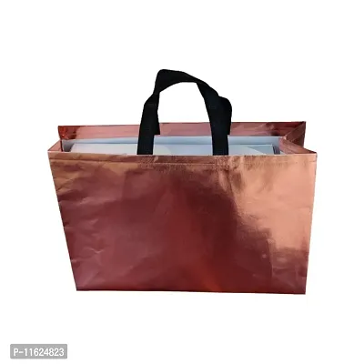 Rose Gold Gift Bags Laminated Carry Bags, Tote Bags for Wedding, Birthday, Anniversary N-thumb5