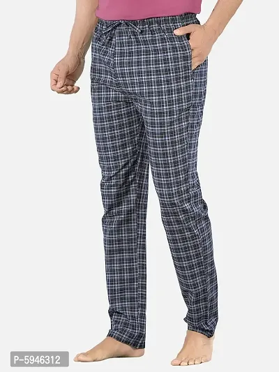 Stylish Black Super Combed Cotton Premium Checked Pajama For Men-thumb3