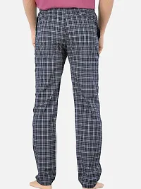 Stylish Black Super Combed Cotton Premium Checked Pajama For Men-thumb1
