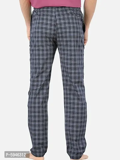 Stylish Black Super Combed Cotton Premium Checked Pajama For Men-thumb2