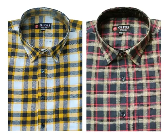 PLUS SIZE FULL SLEEVES CHECKS SHIRTS FOR MEN 2XL , 3XL , 4XL COMBO SHIRT 2PCS