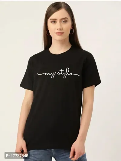 Modern Cotton Blend Women's T-shirt Black-thumb0