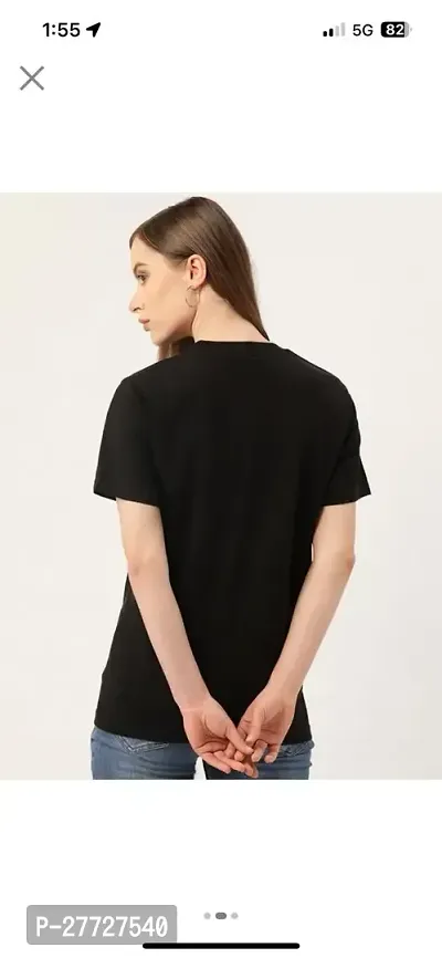 Modern Cotton Blend Women's T-shirt Black-thumb3