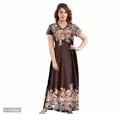 Stylish Cotton Printed Nighty For Women-thumb0