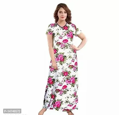 Stylish Cotton Printed Nighty For Women