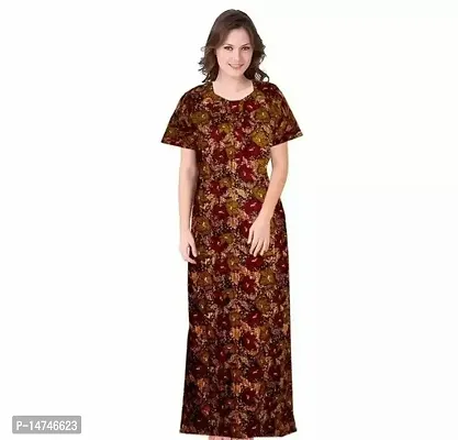 Stylish Cotton Printed Nighty For Women