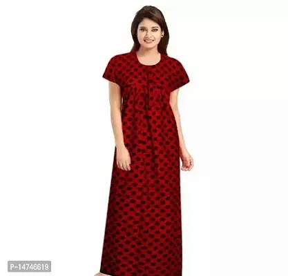 Stylish Cotton Printed Nighty For Women