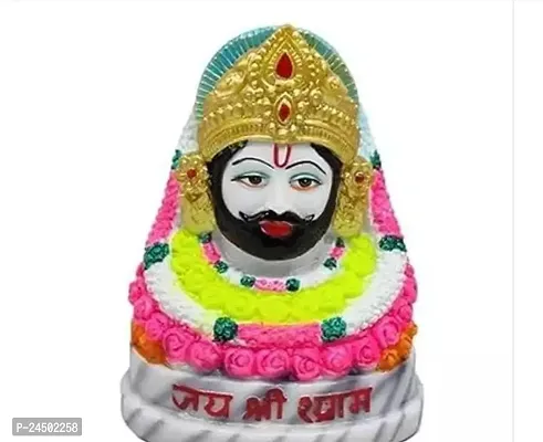 Khatu Shyam Poly Resin Statue Shyam Baba Statue for Home Temple 5 5 Inch Decorative Showpiece 14 cm Polyresin Multicolor Idol for Home Temple Pooja Idols Home Decor-thumb0