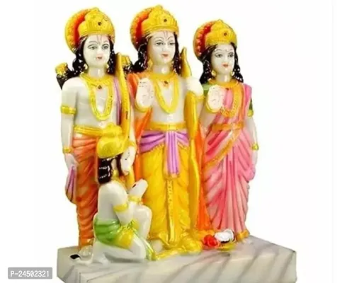 Ram Darbar Murti for Home Marble Dust for Festival and Diwali Decoration Shri Ram Laxman Sita Hanuman Murti for Home Temple Puja Decoration