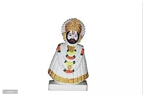 Lord Khatu Shyam Ji Idol Statue God Shyam Dev Spiritual Puja Vastu Figurine White