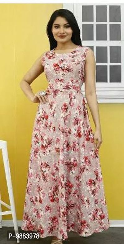 Classic Crepe Printed Dresses for Women