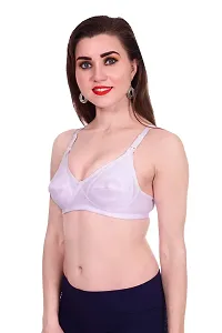 AENIMOR Women's Non-Padded Cotton Breast-Feeding Bra (White, 38)-thumb3