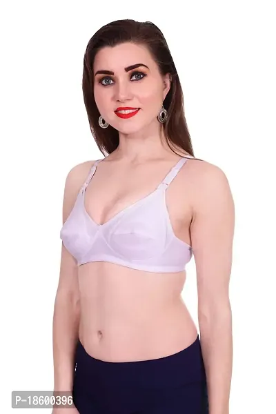 AENIMOR Women's Non-Padded Cotton Breast-Feeding Bra (White, 38)-thumb4