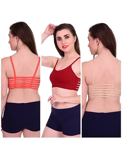 AENIMOR SIx Strips Sports Bra Combo (Free Size)