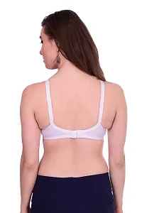 AENIMOR Women's Non-Padded Cotton Breast-Feeding Bra (White, 30)-thumb2