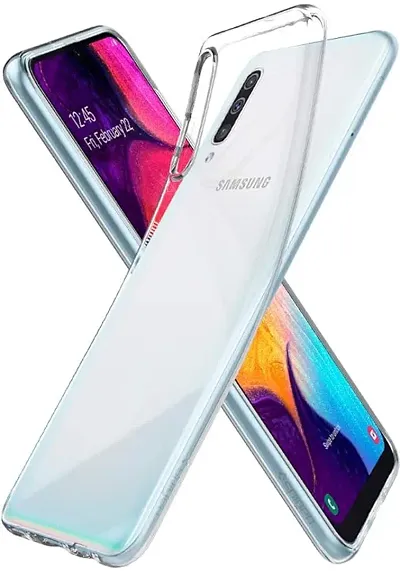 BAI AND KAKA Exlusive Silicon Flexible Slim Back Cover Case For Samsung Galaxy A50 (Transparent)