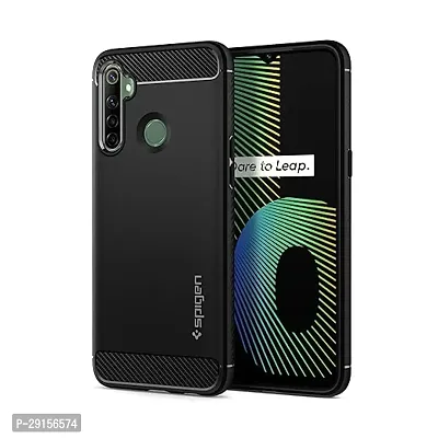 Spigen Rugged Armor Back Cover Case for realme 5s (TPU | Matte Black)