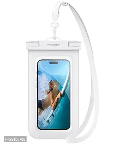 Spigen Aqua Shield Waterproof Cover Case A601, [Secure Lock] [Smooth Edges] for Mobile up to 8.2inch - White(1P)